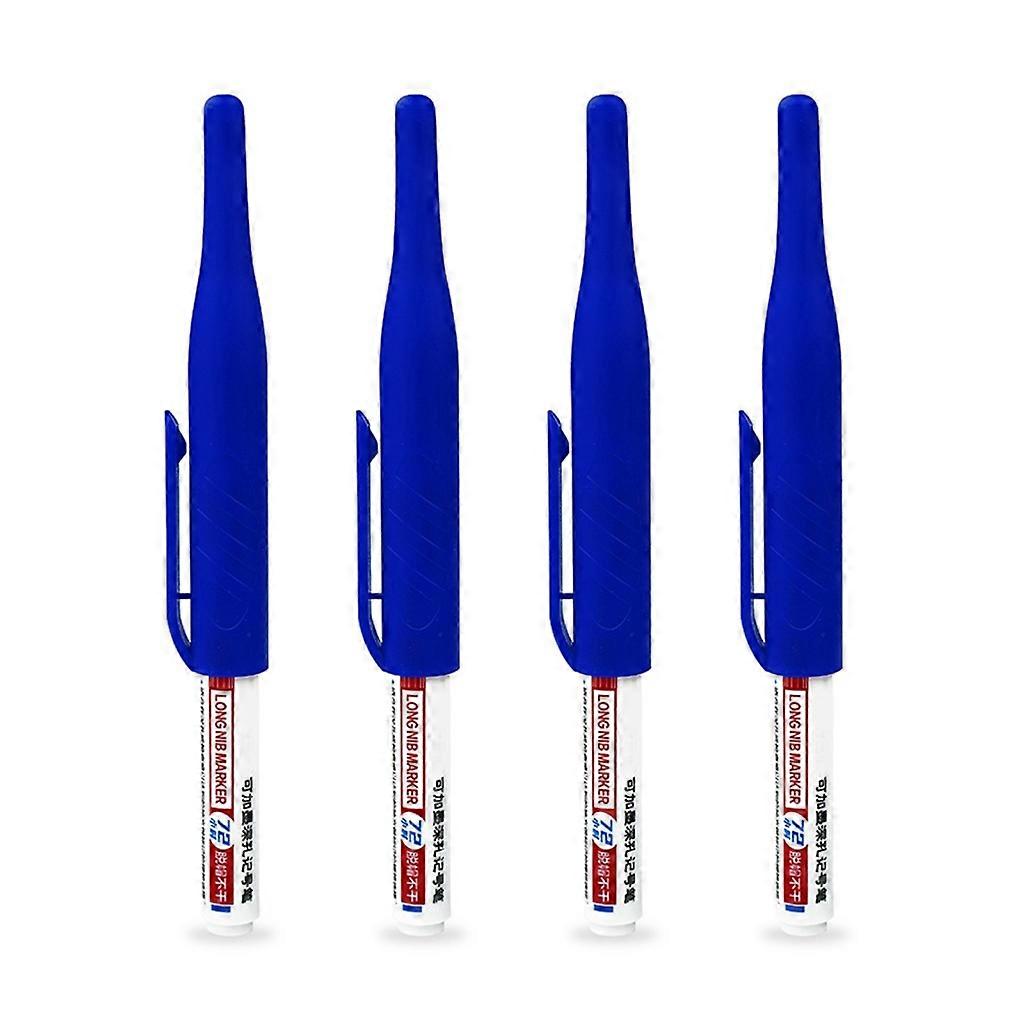 4x Tiefe Erreichen Marker Wasserdichte Tiefe Loch Marker Stifte Carpenter-Tinte Marker