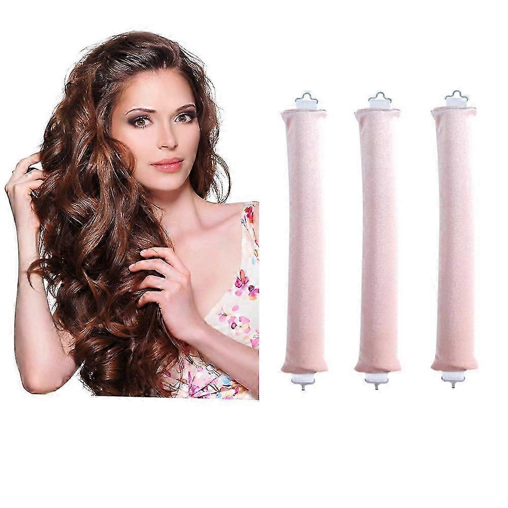 3Pcs/set Overnight Curls Blowout Rods Kit, Heatless Curling Rods with Hook, No Heat Curlers to Sleep In