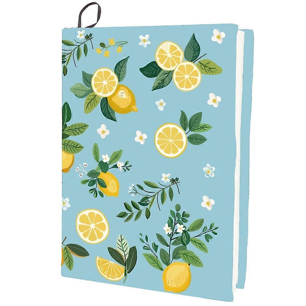 Polyester Book Covers Elastic Notebook Wraps Rectangle Lemon 400x250mm