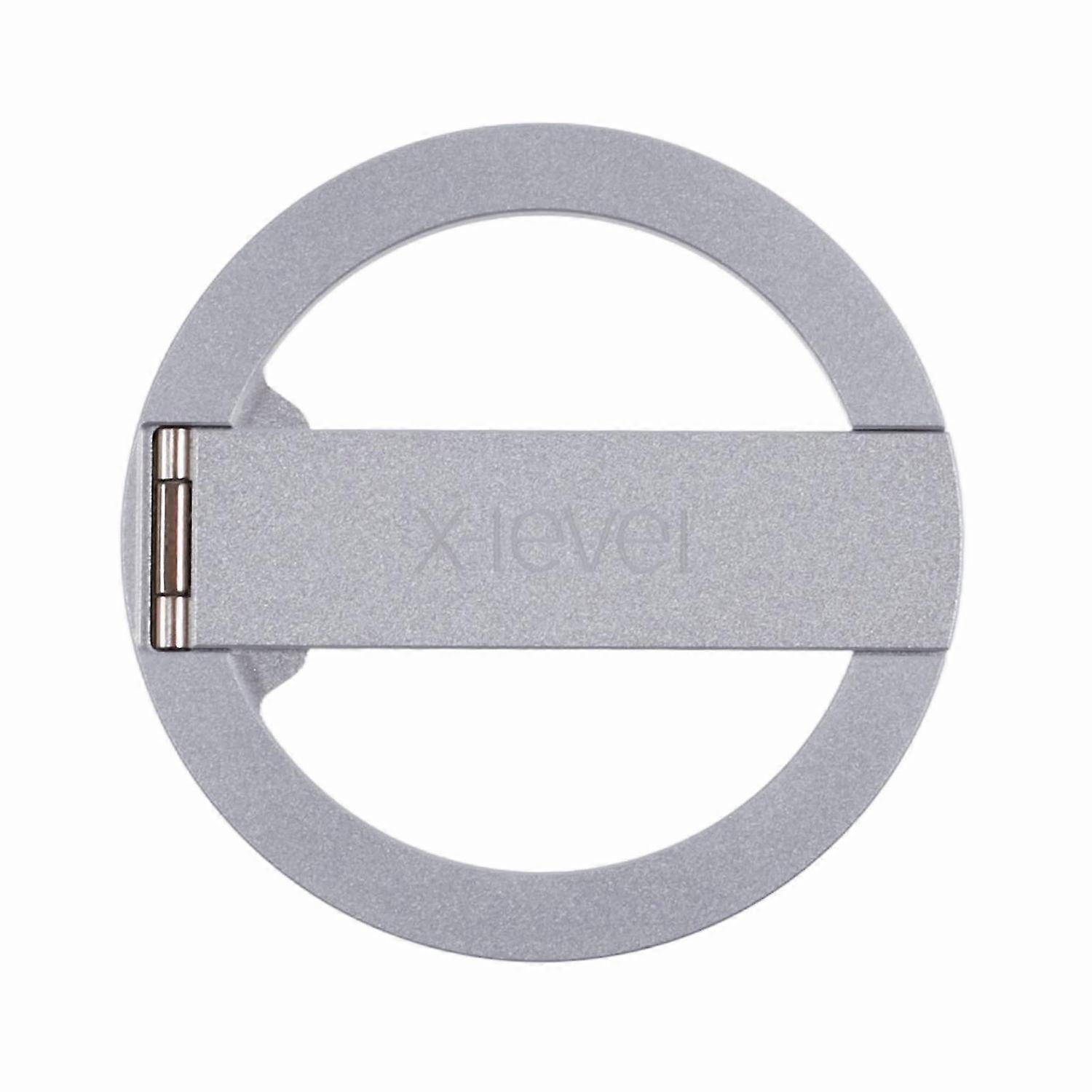 X-LEVEL Magnetic Ring Kickstand Phone Holder Horizontal Design - Silver
