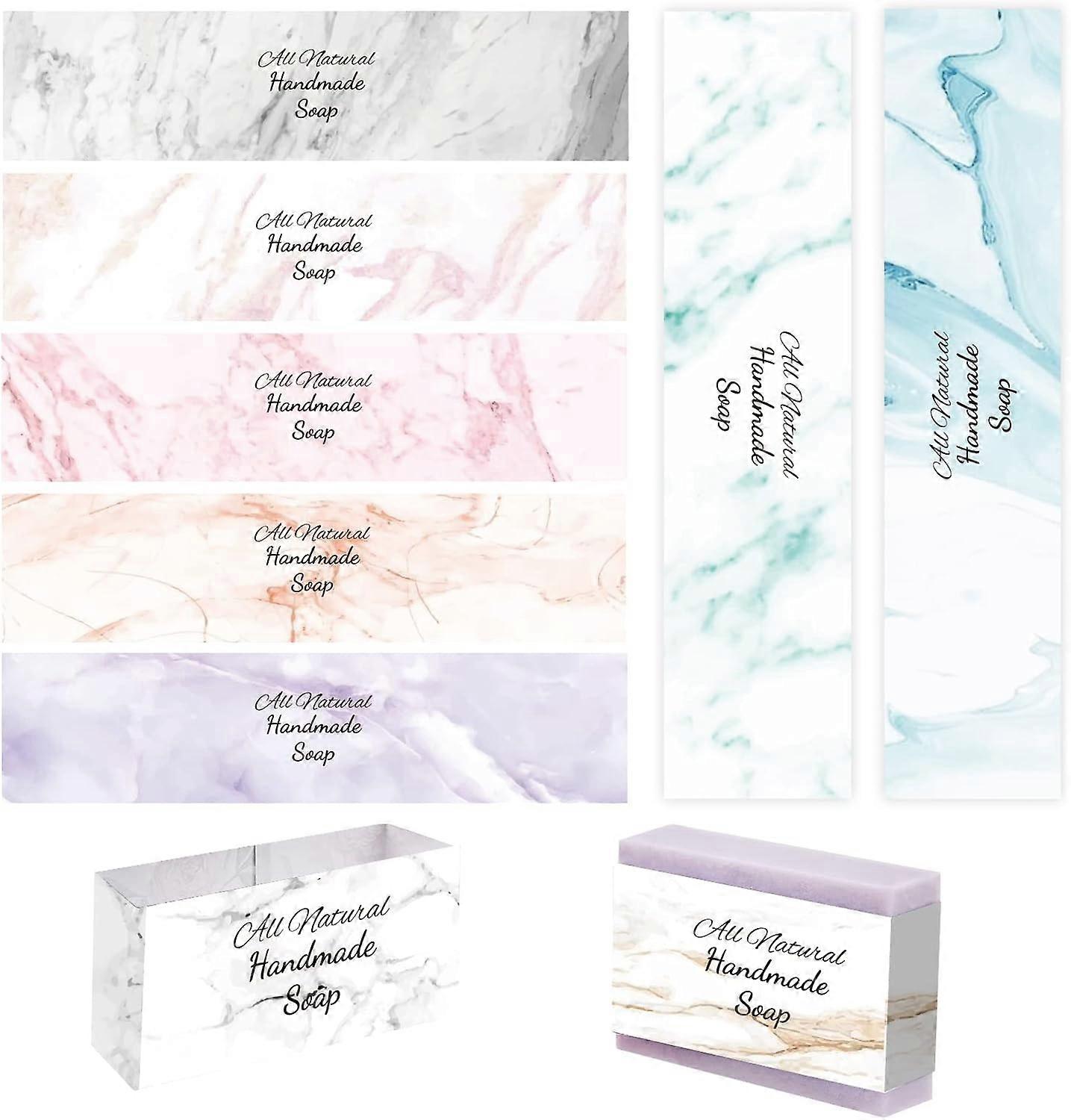 90pcs Marble Soap Wrappers 9 Styles Soap Packaging Paper Soap Wrap Paper Tape Vertical Soap Paper Tag Soap Sleeves Covers for Homemade Soap Bar Packag