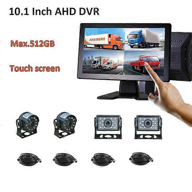 4 κανάλι 360 σύστημα καταγραφής Max.support 512GB παρακολούθησης καμερών αυτοκινήτων με το ρωσικό μαύρο κουτί φορτηγών Vhicle μενού