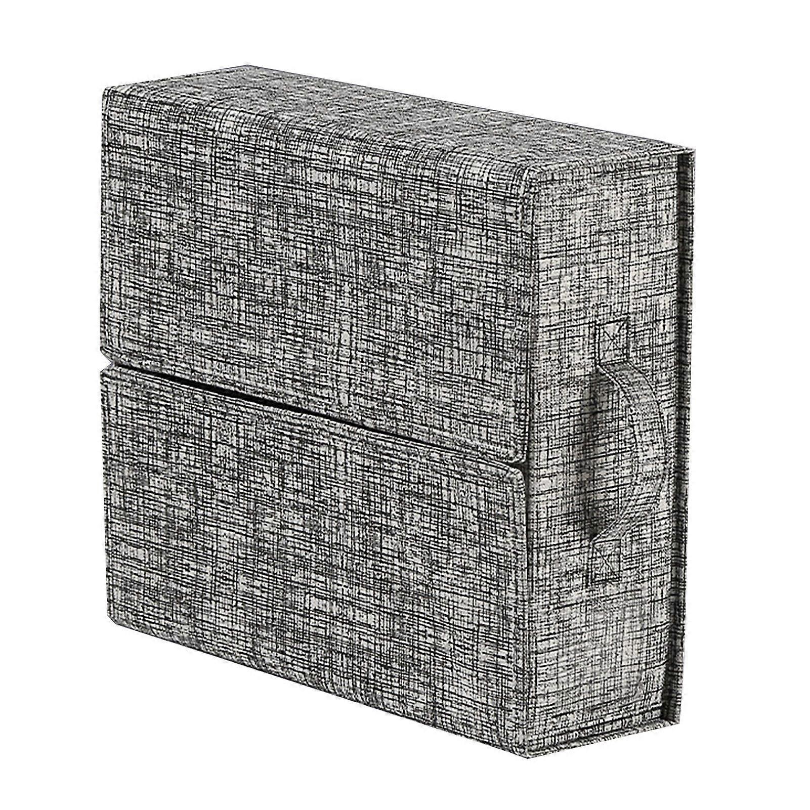 1/2Pcs Storage Box Organizer with Sturdy Handle Fastener Tape Design Large Capacity Foldable Sheet Set Organizer with Label