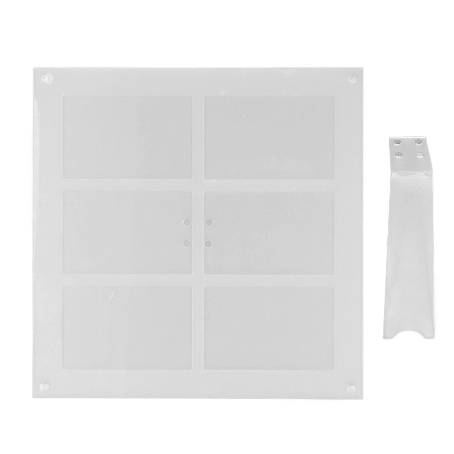 Photo Frame 6 in 1 Magnetic Acrylic 22x22x12.5cm 3inch Photo Picture Frame for Recording Displaying 