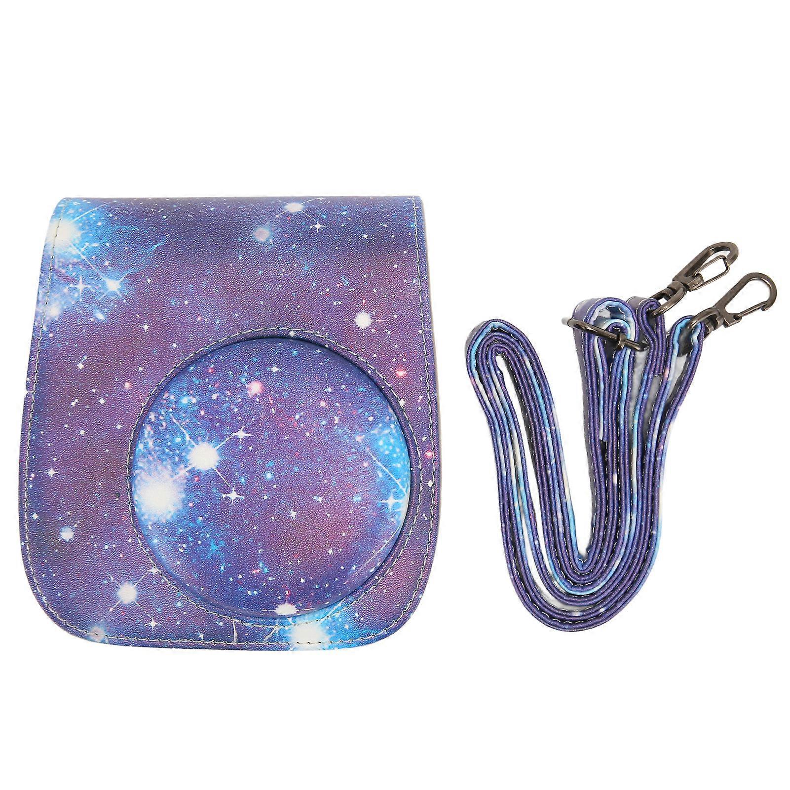 Stylish PU Leather Camera Case with Adjustable Strap for Instax Mini 12 and More