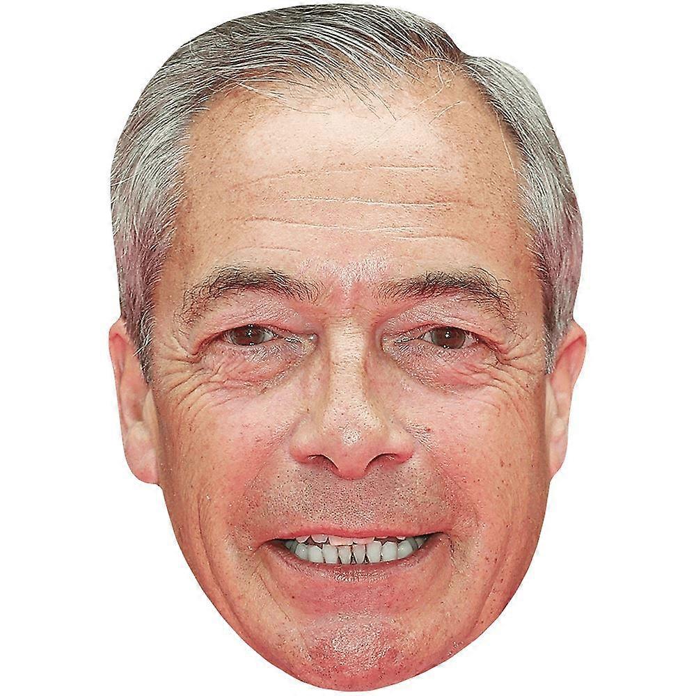 Nigel Farage (Teeth) Celebrity Mask, Flat Card Face