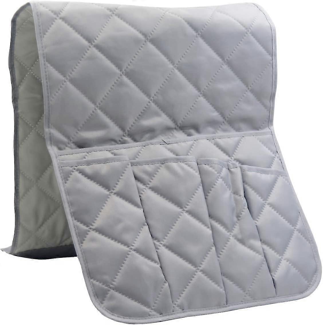 Couch Sofa Remote Control Holder With 5 Poets Chair Armchair Caddy For Smart Phone, Book, Magazines, Ipad (grey),4634