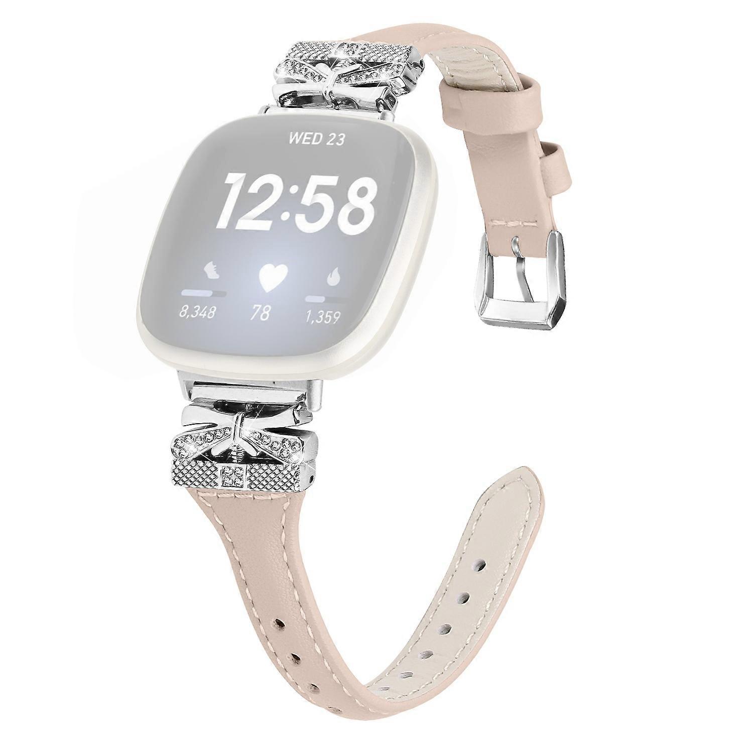 Type C Silveruckle Watch Strap for Fitbit Versa 3/4/Sense/Sense 2utterfly Connector Adjustable