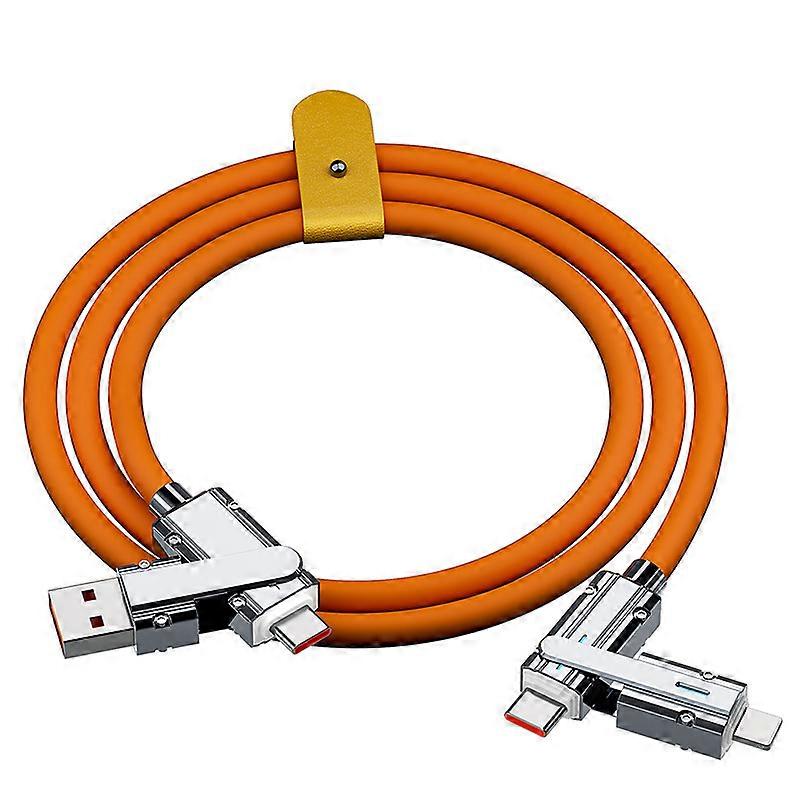 Dual USB Orange PVC Cables for 1m Connectivity