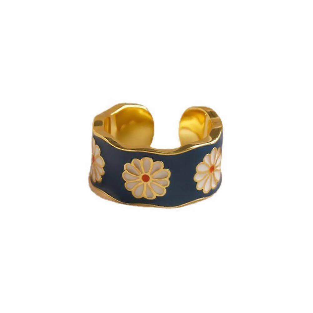 Adjustable Daisy Flower Ring, Unisex Gift for Lovers