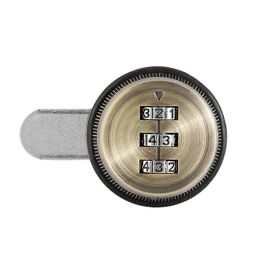 3-Digit Zinc Alloy Mechanical Code Lock - Keyless, Durable, Easy Install for Cabinets