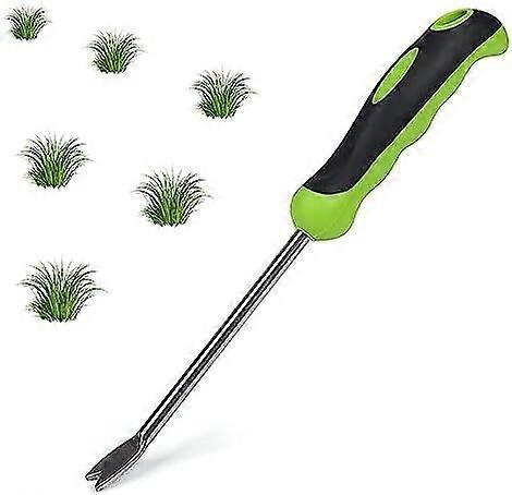 33CM Manual Weeding Root Fork Grass Fork Stainless Steel with Handle Gardening Fork Tool for Digging Weeding Loosening Gifts for Gardeners Length