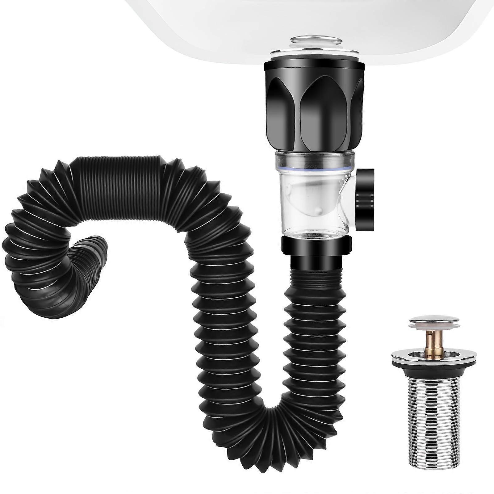 Bathroom Sink Drain Kit Easy Install Fits for 1-1/4'' & 1-1/2'' Drain Hole