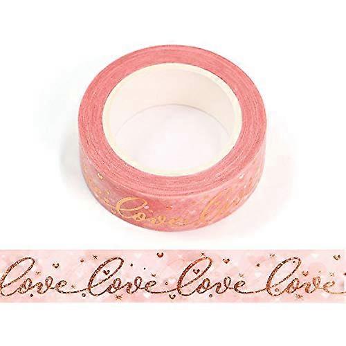 Heart-shaped decorative tape for gift wrapping 15 mm x 10 m