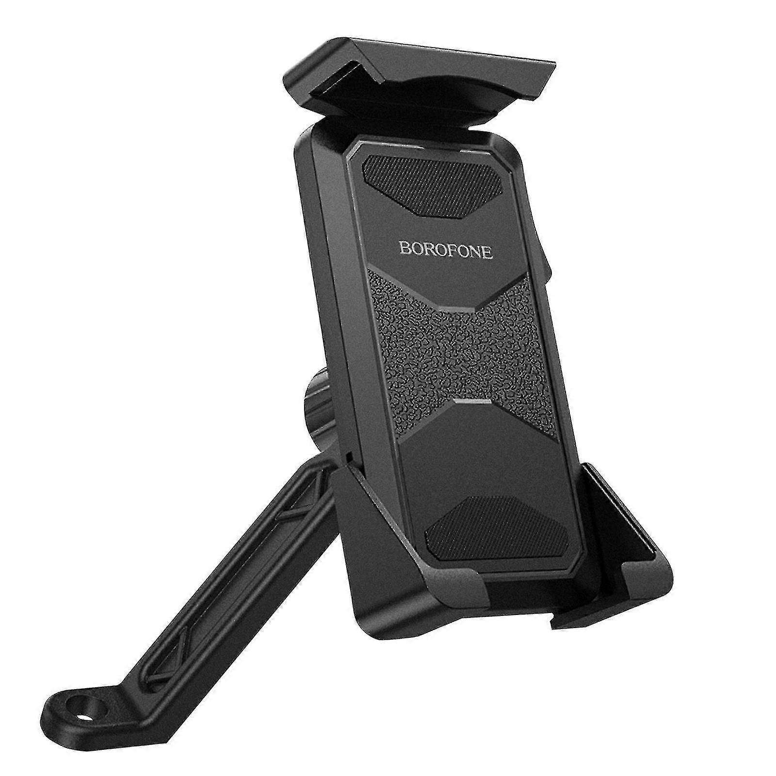 Motorcycle Mount compatible with 4.5 to 7' Smartphones, Rearview Mirror Attachment, Black-AW