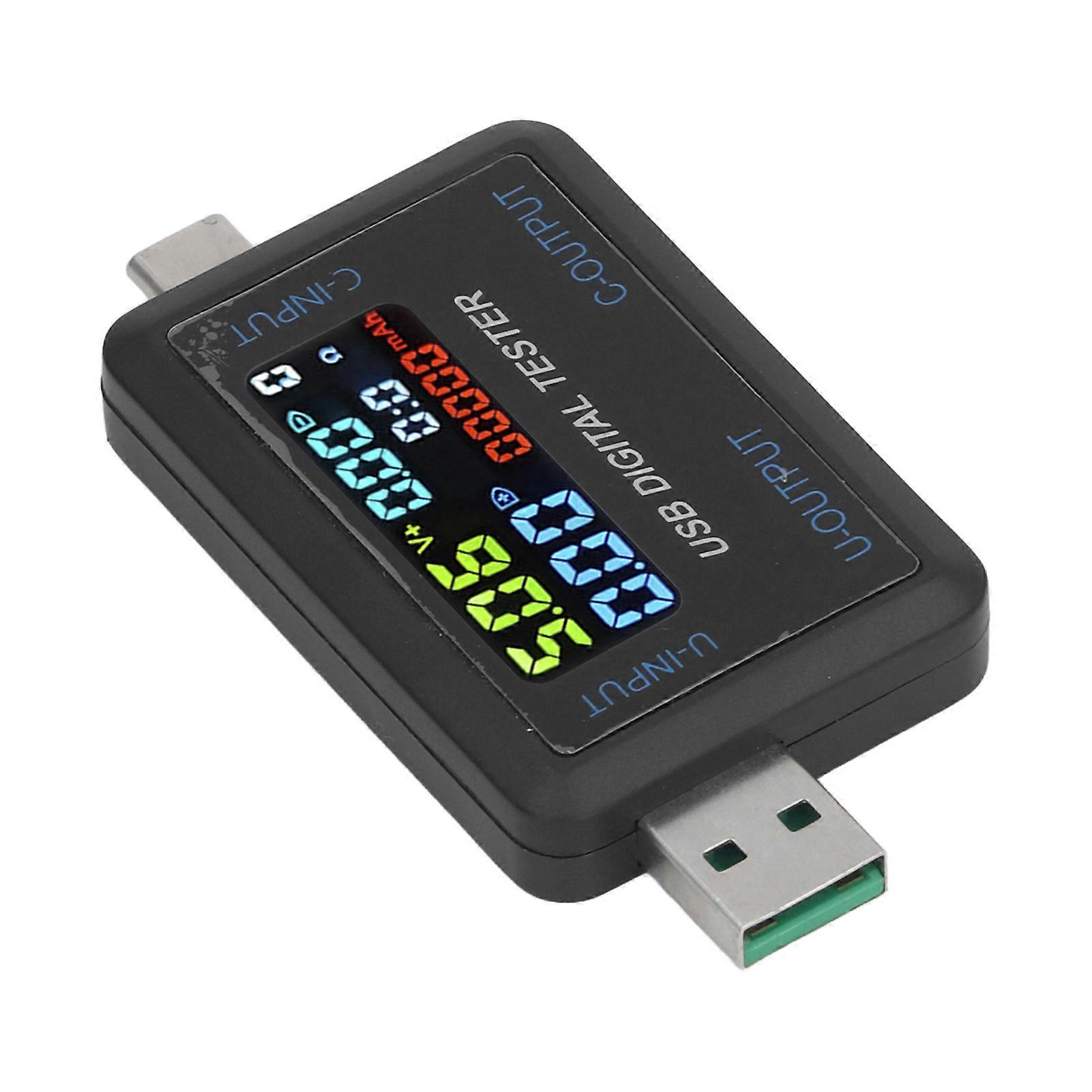 USBテスターマルチメータ多機能タイプC電圧電流容量エネルギーパワーテスター5-36V