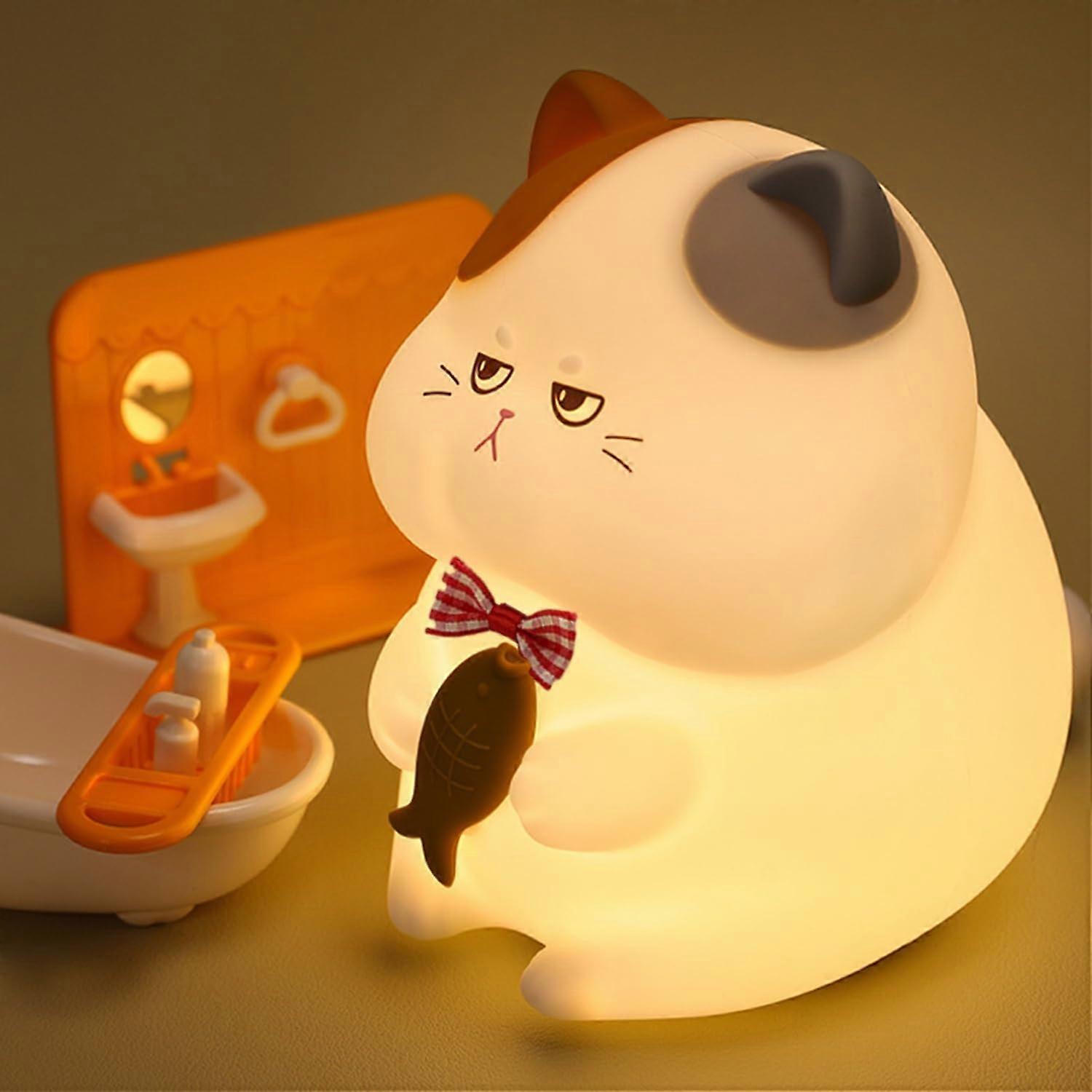 Night Light Cute Silicone Night Light With 3 Brightness Levels And 6 Color Kawaii Touch Light