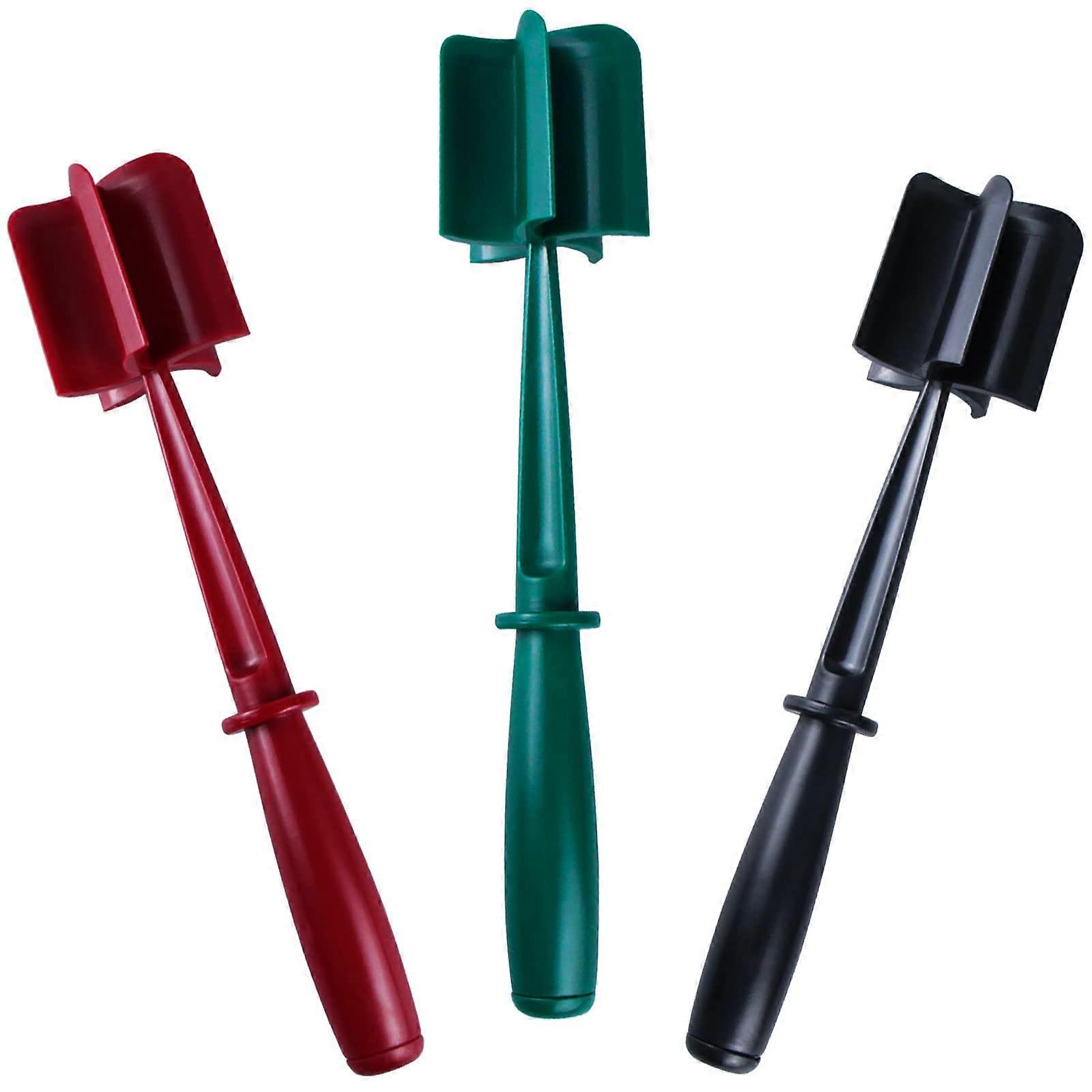 3-Piece Multifunctional Heat-Resistant Meat Crusher Kitchen Tool Set, Durable Plastic, Easy Grip Design, Ideal for Cooking