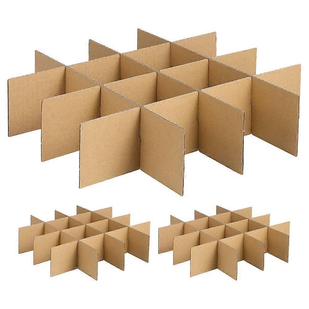 18Pcs Glass Dividers For Moving Boxes Cardboard Moving Box Dividers Dish Packing Moving Boxes Corrugate Dividers Fits In Box For Packing Shipping Khak