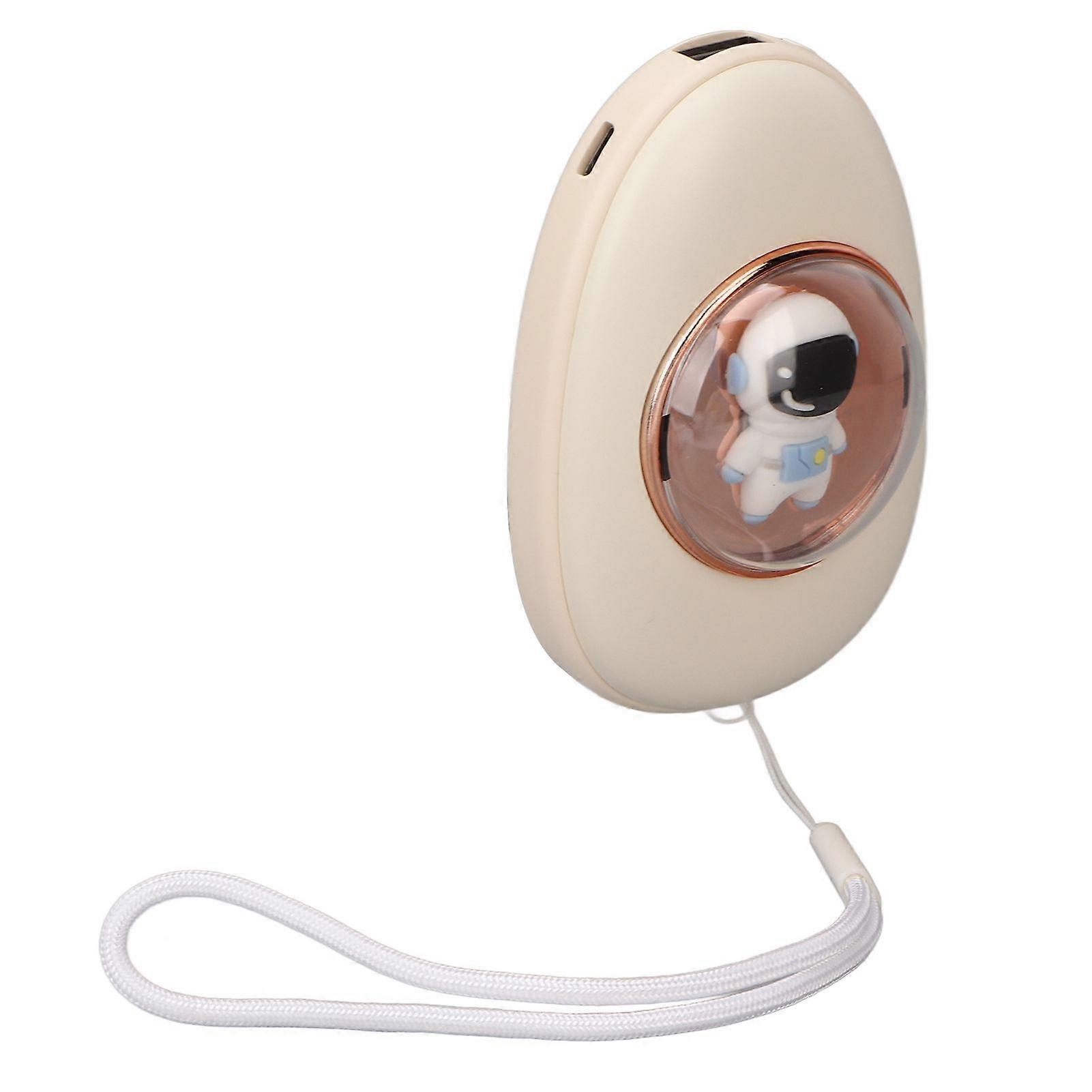 2 in 1 Electric Hand Warmer Space Capsule Rechargeable USB Power Bank Reusable Electronic Hand Heater Beige