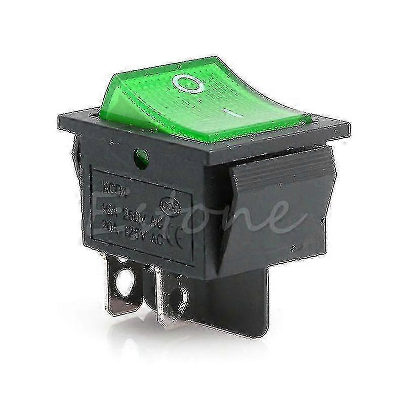 Lighted Rocker Switch KCD4-201n 4 Pin DPST 250V 2-Position ON/Off
