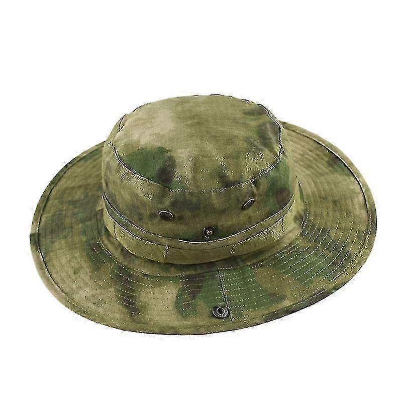 Unisex Outdoor Hiking Cap with Camouflage Pattern Tactical Airsoft Sniper Boonie Hat for Hunting and Fishing