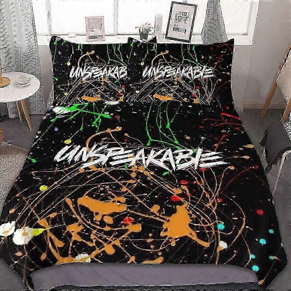 n111 Lençóis UnspeableConjunto de cama de 3 peças Wa e confortável Capa de edredom macio Conjunto de cama (1 capa de edredom e 2 fronhas) Lençóis iiv111