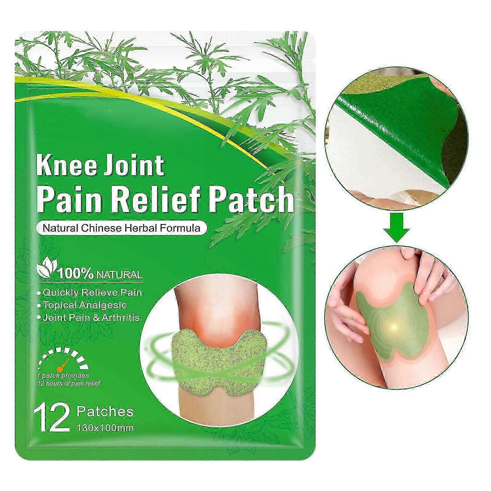 Pain Relief Patches, Knee Heat Patches For Pain Relief, Natural Hot Herbal Plaster Pain Relieving Paste Patch For Back Neck Shoulder Tw