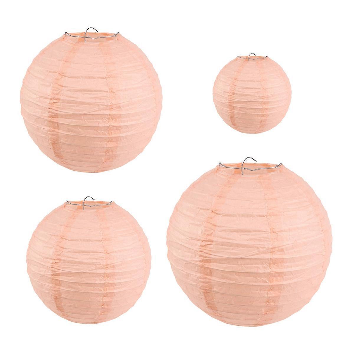 20 Pcs 6 Inch-12 Inch Peach Paper Lantern Chinese Round Lampion