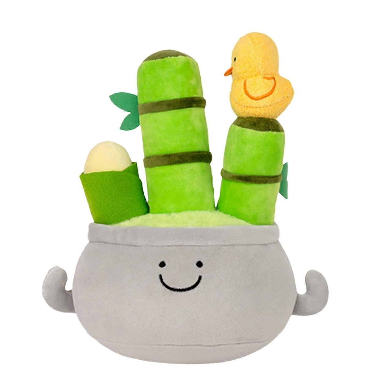 Simulation Potted Succulent Plants Plush Stuffed Toy B