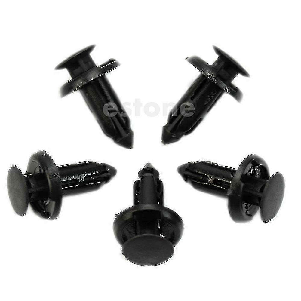 10Pcs 8mm Black Plastic Push Rivet Clip Car Door