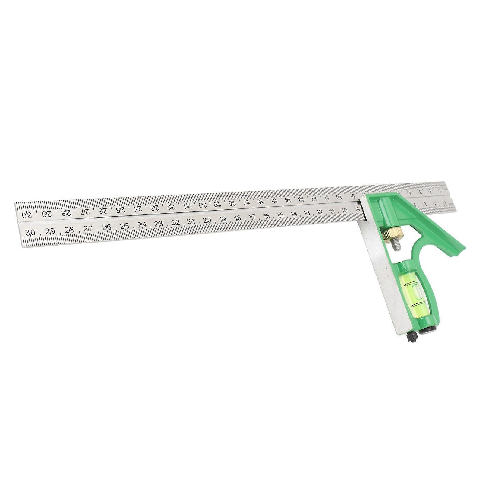 300mm Multi Functional Combination Square Ruler 45/90° with Level