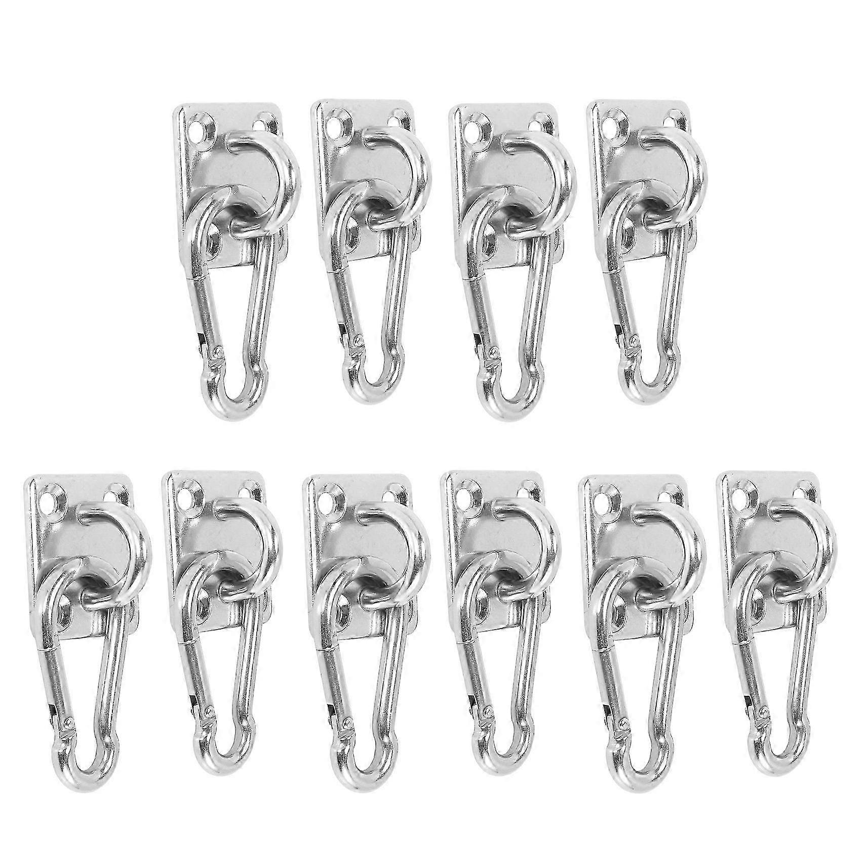 10 Sets of Suspended Ceiling Wall Mount U-Shaped Hooks Stainless Steel Heavy Duty Multi-Function Ha