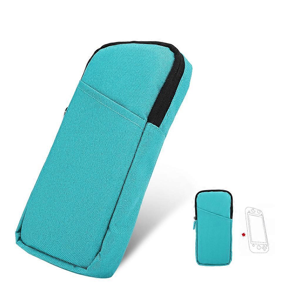 Blue Nylon Soft Zipper Storage Bag for Switch and Switch Lite