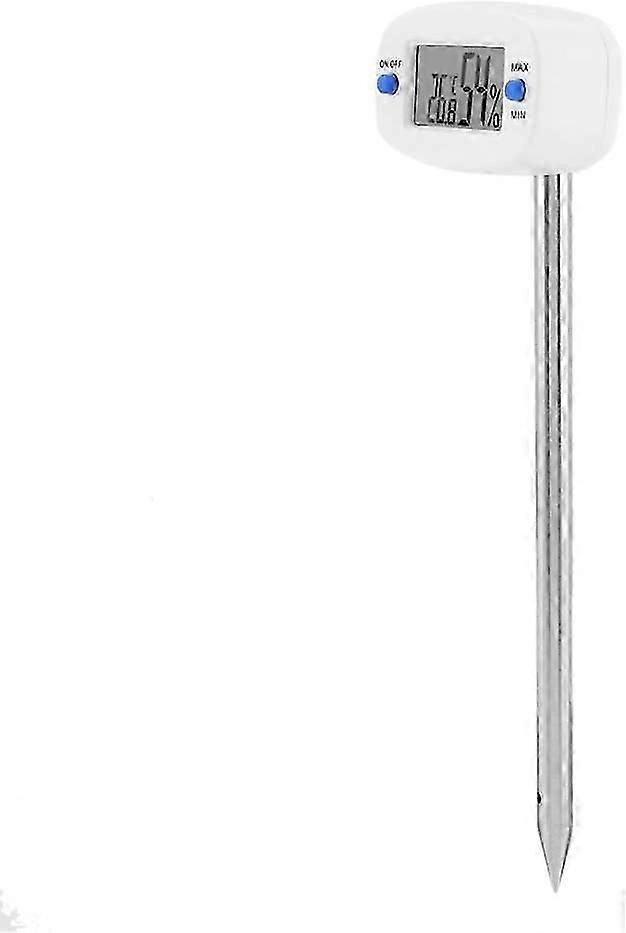 Digital Soil Hygrometer LCD Display Temperature Humidity Tester with Probe, Electronic Soil Tester