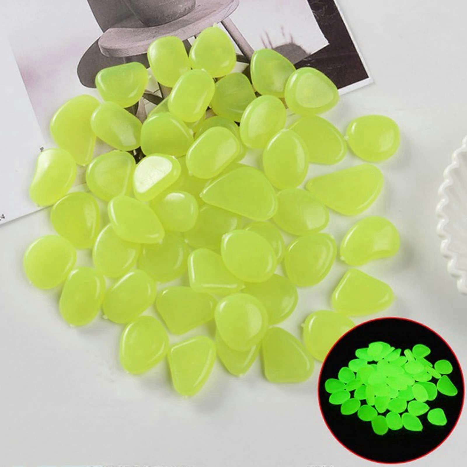 Glow Rocks, 1200 adet Karanlık Çakıl Taşları Balık Tankı Akvaryum Dekoru için Aydınlık Taşlar Glow