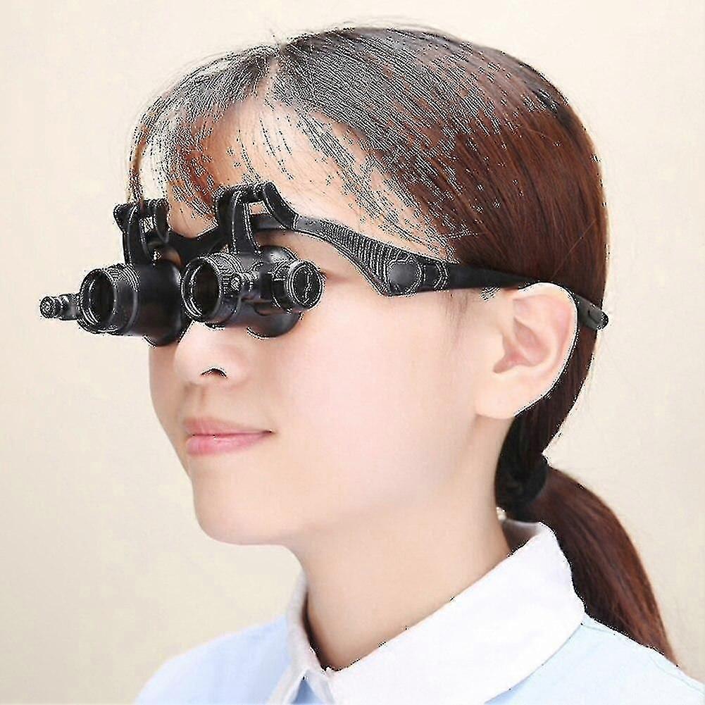 2.5x 4x 6x 8x 10x 15x 20x 25x Led Double Eye Jeweler Repair Watch Magnifying Glass|magnifiers
