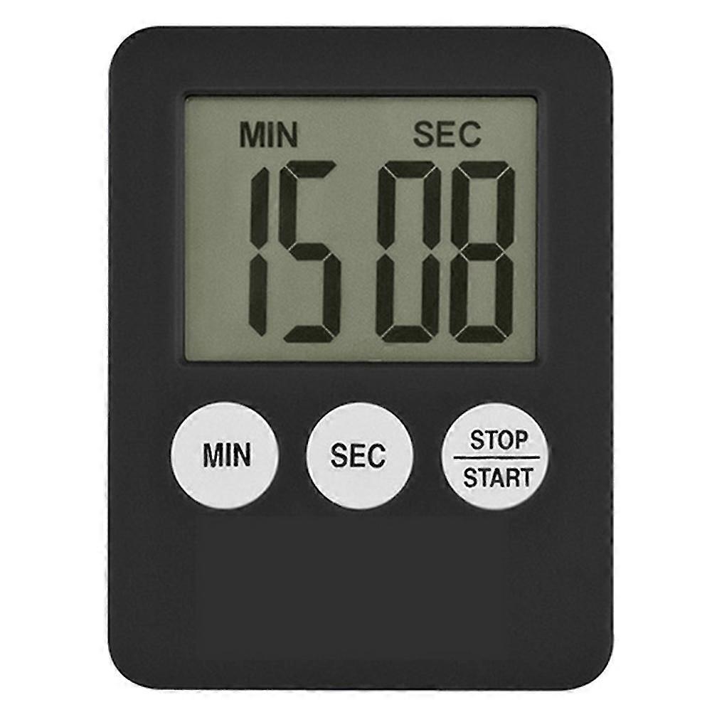 Super Thin LCD Digital Screen Kitchen Timer Square Cooking Count Up Countdown Alarm Magnet Clock