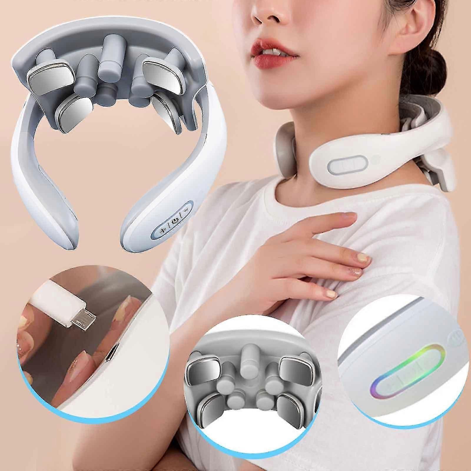 Massager Cervical Spine Massagersmart Neck Massager Pulseheating Physiotherapy Device Heating Neck Device