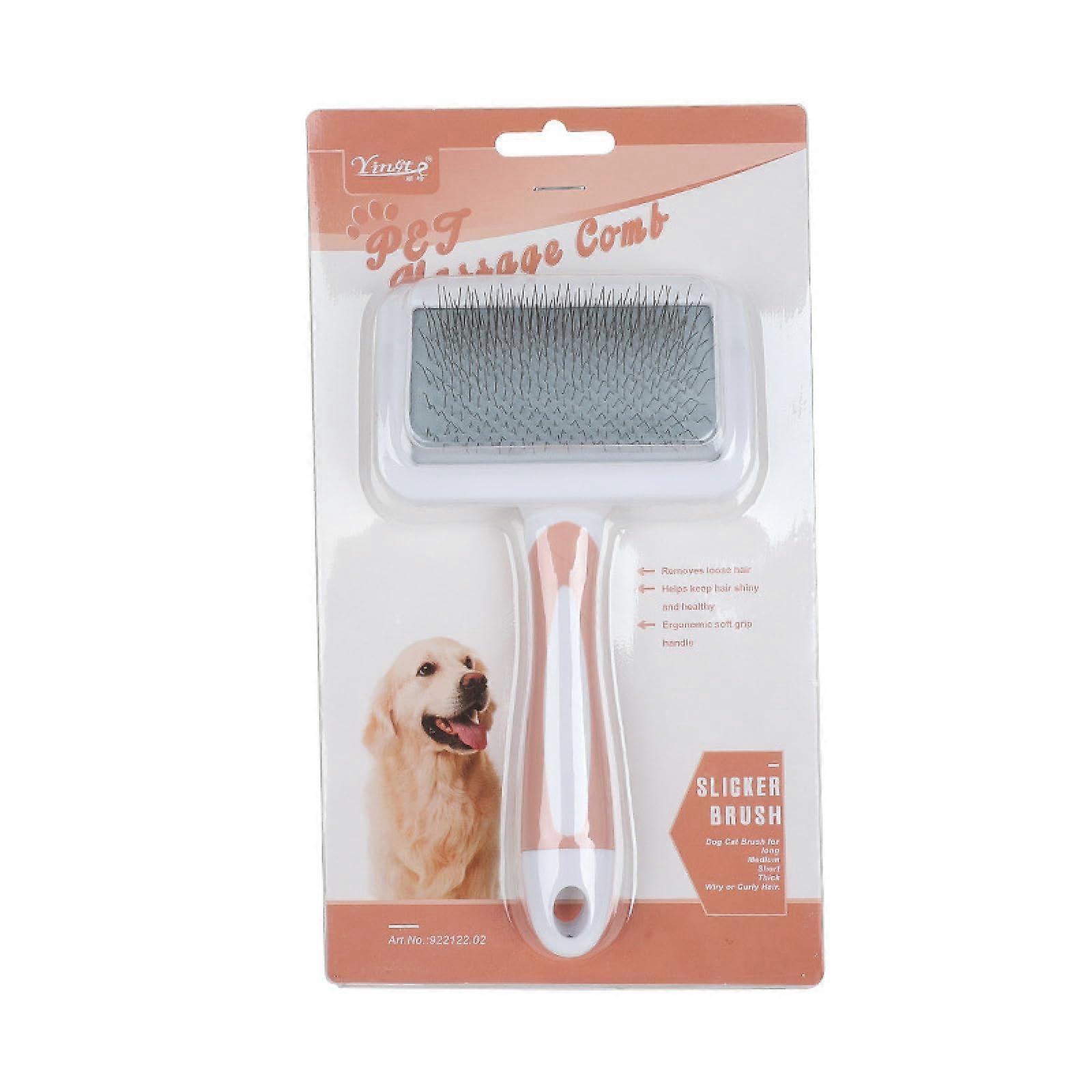 Pet Comb for Cats and Dogs, 2-in-1 Needle and Floating Hair Comb, Durable Pet Grooming Brush for Shedding and Detangling
