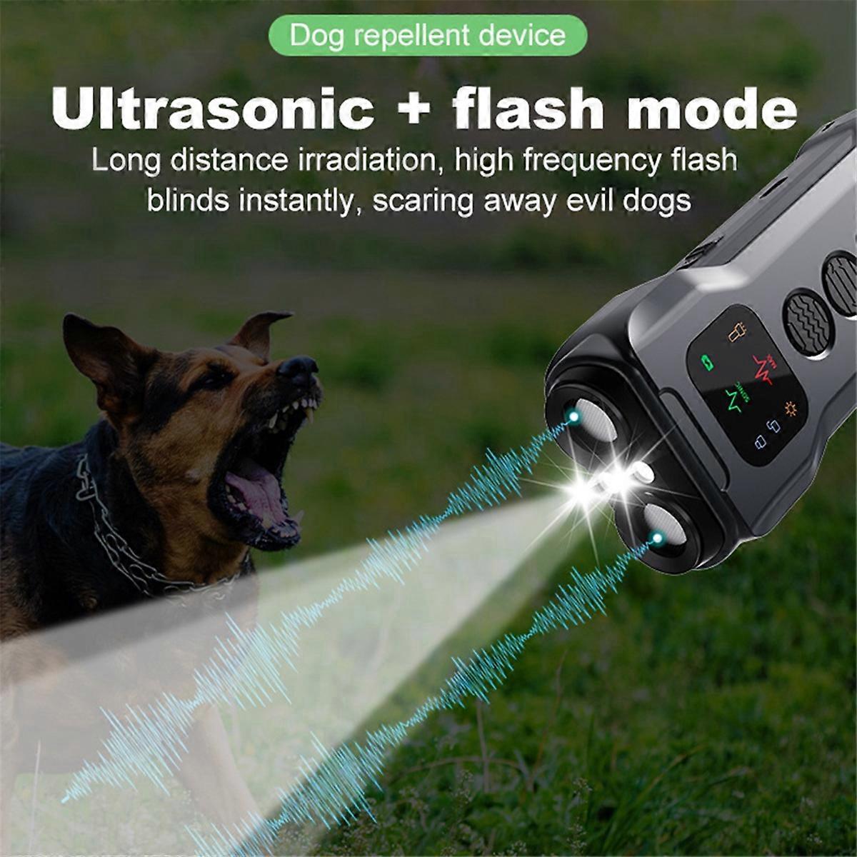 Ultrasonic with Screen Dog Repellent Bark Deterrent with Illumination Flashlight Pet Deterrent Tool