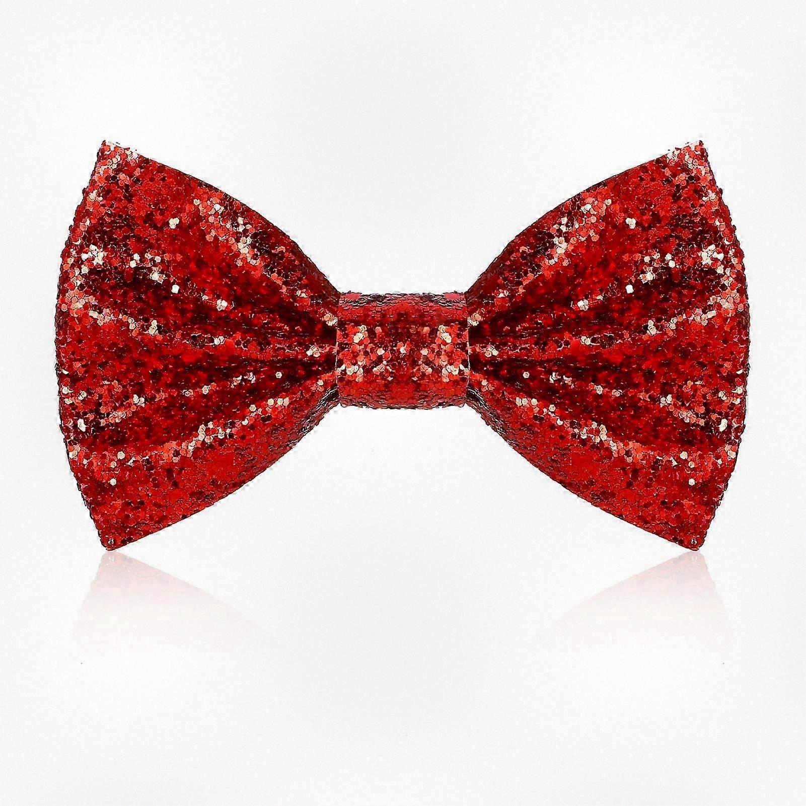 Sparkling Sequin Bow Tie with Adjustable Strap for Men's Party Wedding Christmas Celebration