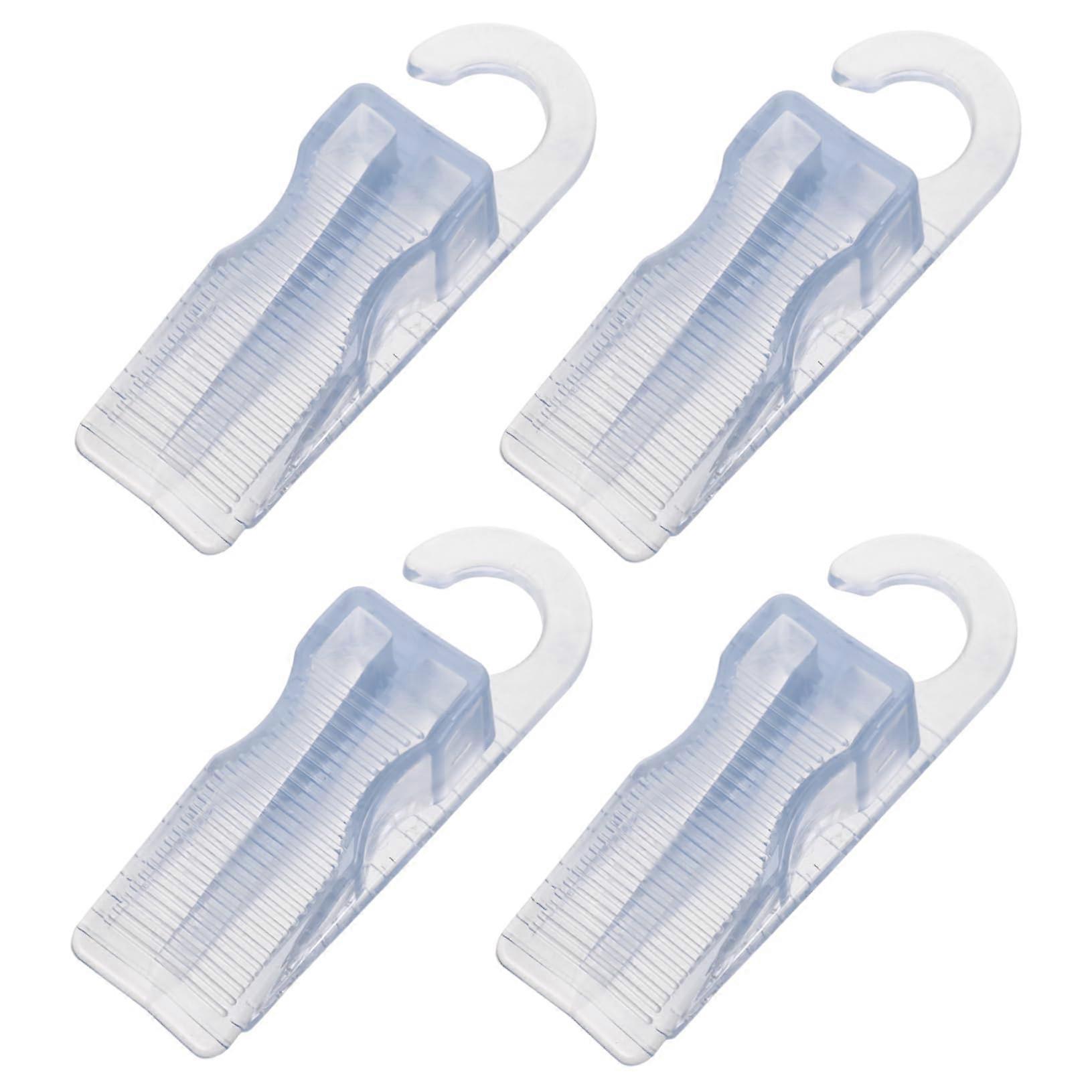 4pcs Doorstop for Patio Floor AntiSlip Ribbed Wedge No Drilling Security Hardware for Home