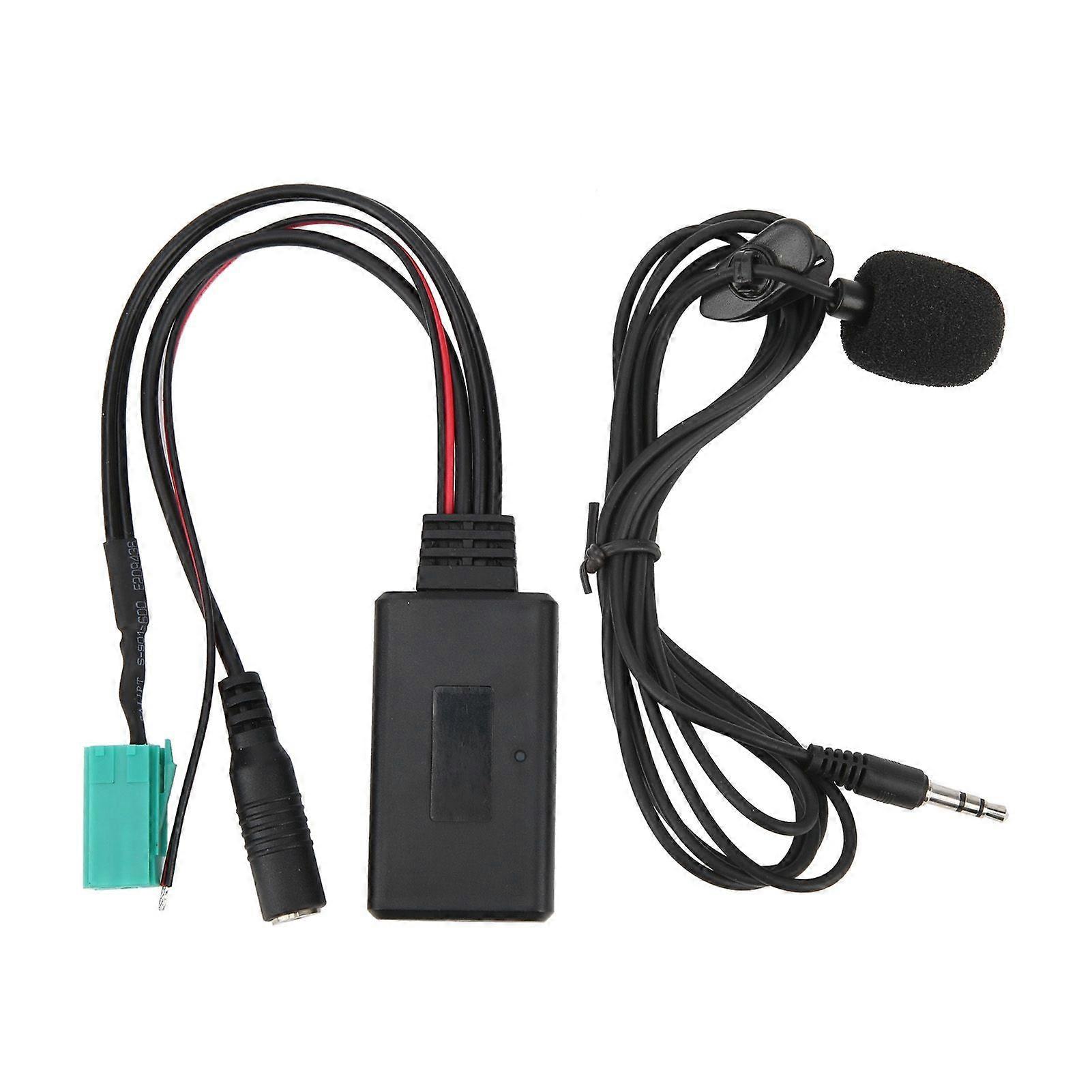 Microphone Adapter Auxiliary Audio Cable Plug and Play Replacement for Clio/Espace/Kangoo/Megane