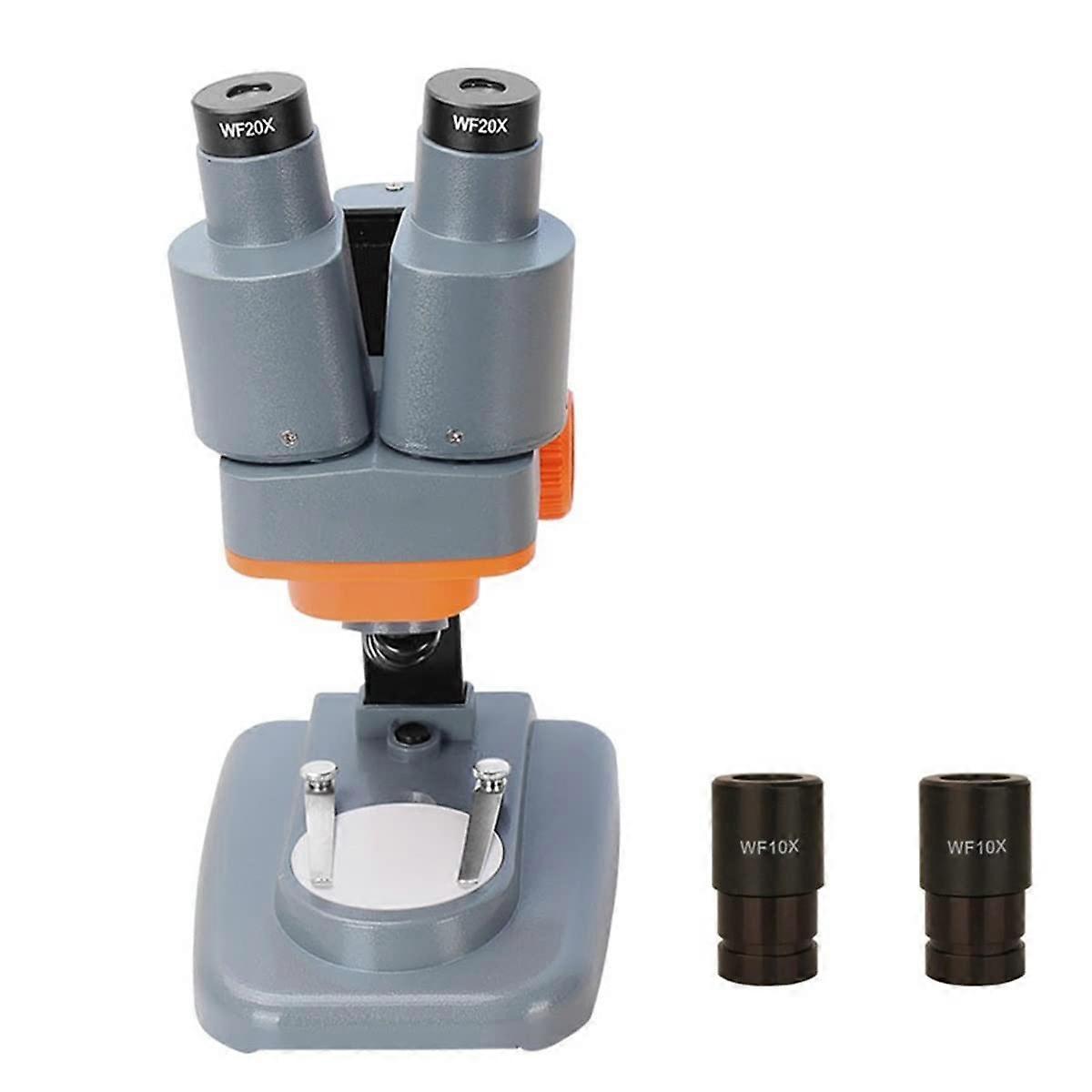 Microscope Accessories Kit 20X/40X Binocular Stereo Microscope Above LED Lights PCB Microscopio Microscope Slides (Color : GreyA) Ref: 6725