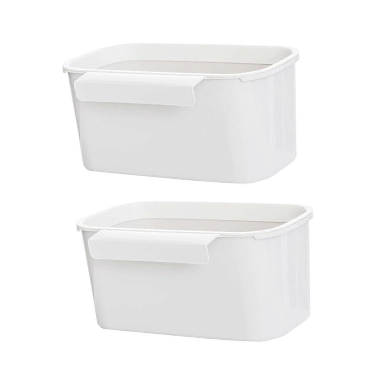 Hanging Kitchen Waste Bin, 2Pcs Compact No Drill Garbage Container for Dormitory and Kitchen, Space-Saving Rubbish Bin