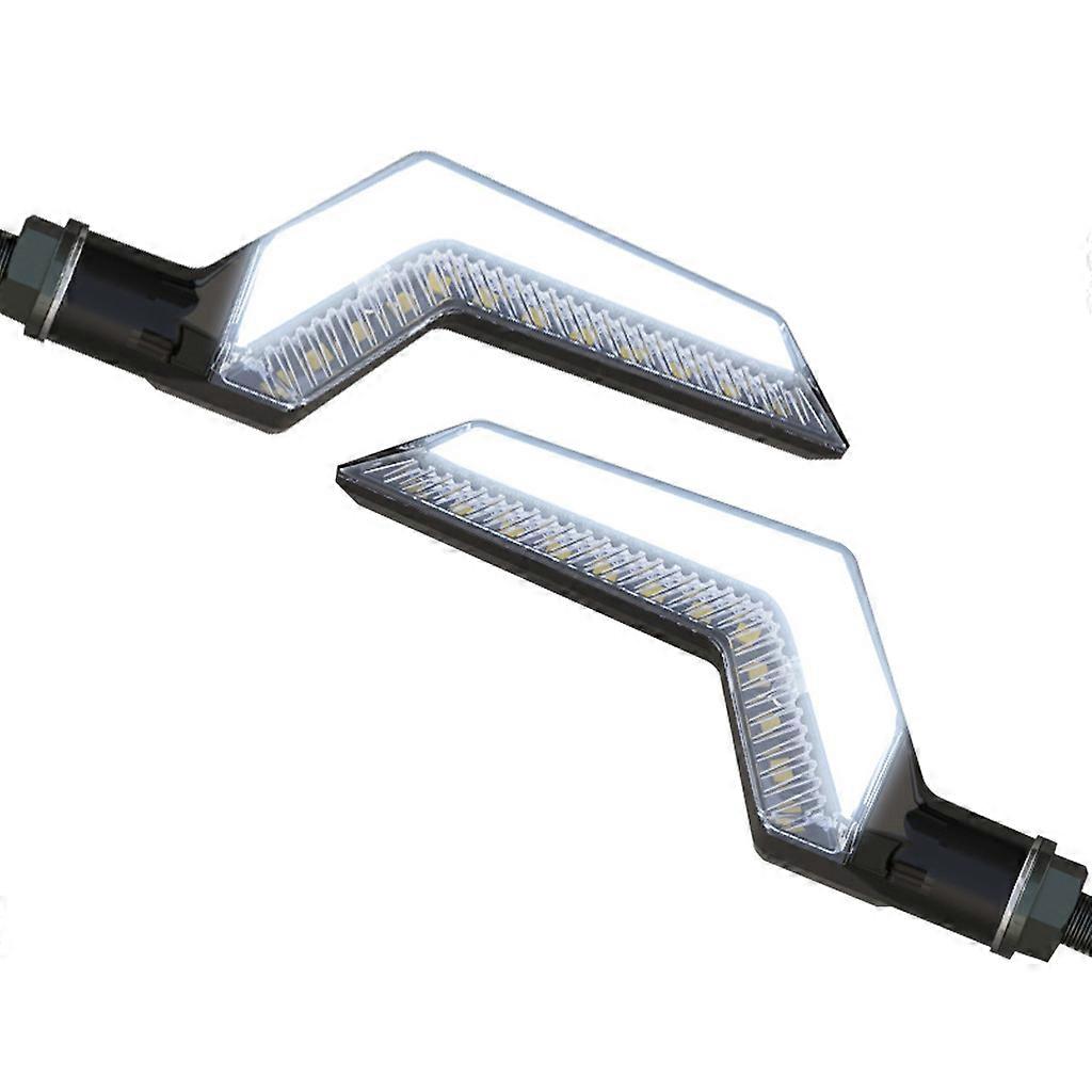 Portable Indicator Lamp for Motorcycle 2Pcs Turn Signal Flashers Refitting Accessories Indicator Lights Amber Lamp White