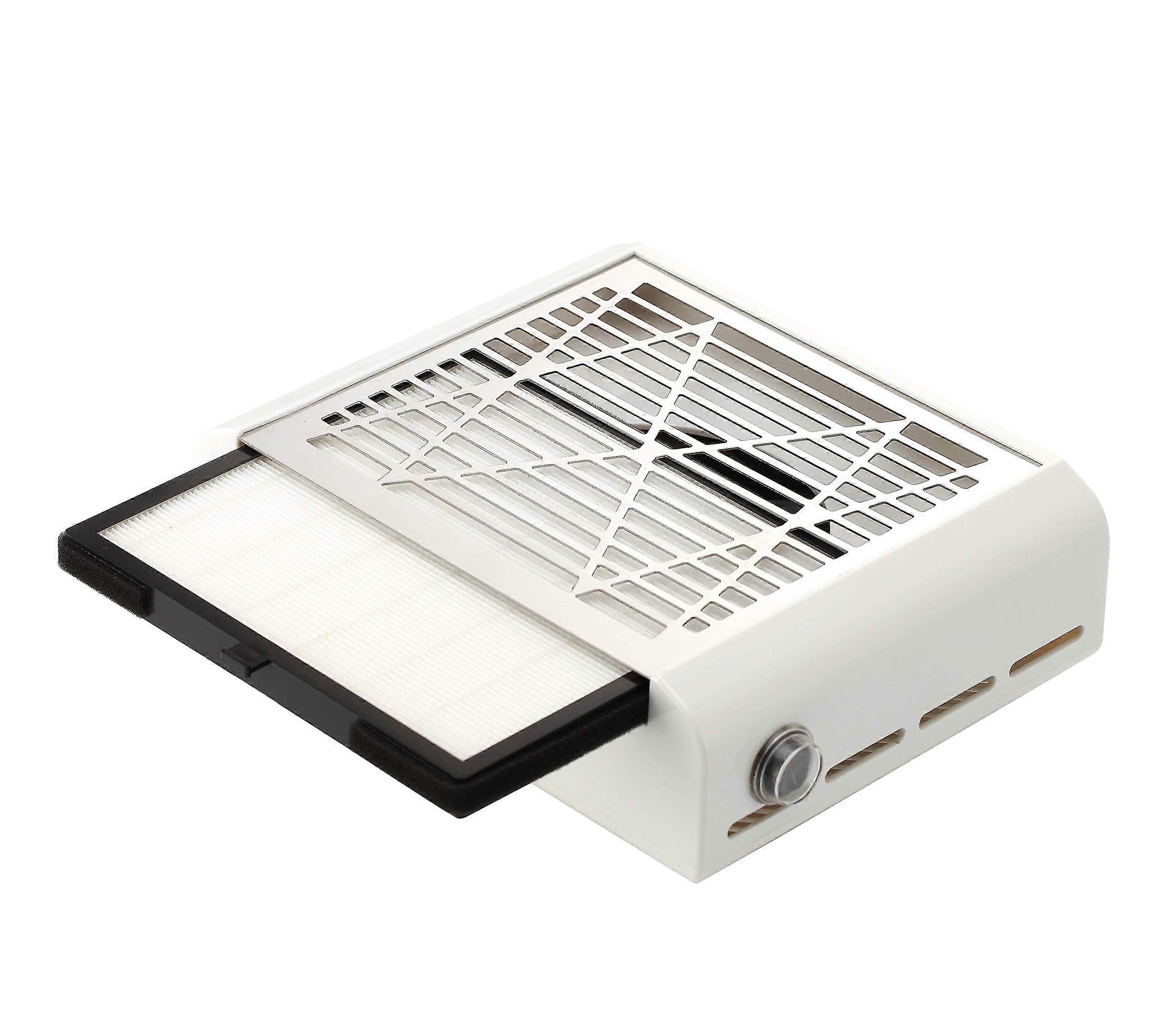 Electric Nail Dust Collector Manicure Machine in Sweet White for Professional Use with Powerful Suction and Quiet Operation
