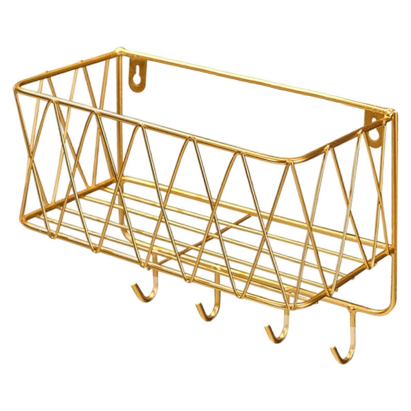 Shower Shelf Caddy with Hanging Hooks for Bathroom, Rustproof Iron Shampoo