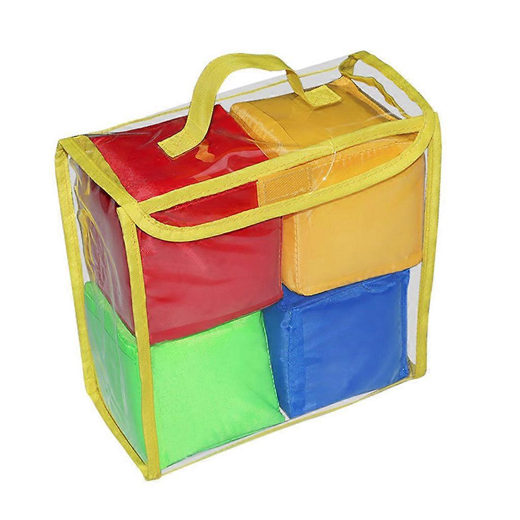 Table for Play Toy Brain Game 4 Pieces Portable Multifunctional Table Game 4 Soft Game Dices Blocks for Creative Baby Gi